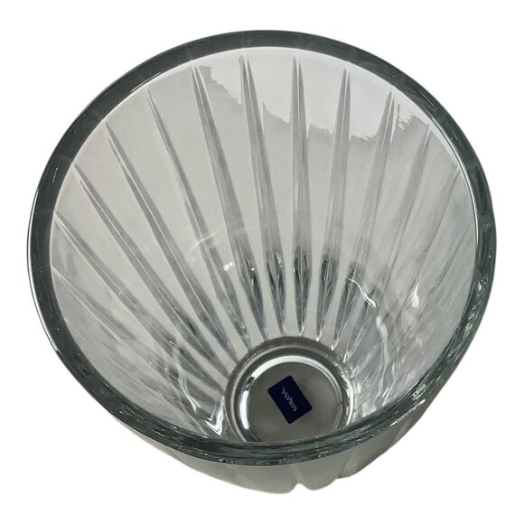 Mikasa Revel 12" Crystal Vase Elegant Vertical Line Flower Decor Thick Glass - Picture 4 of 6